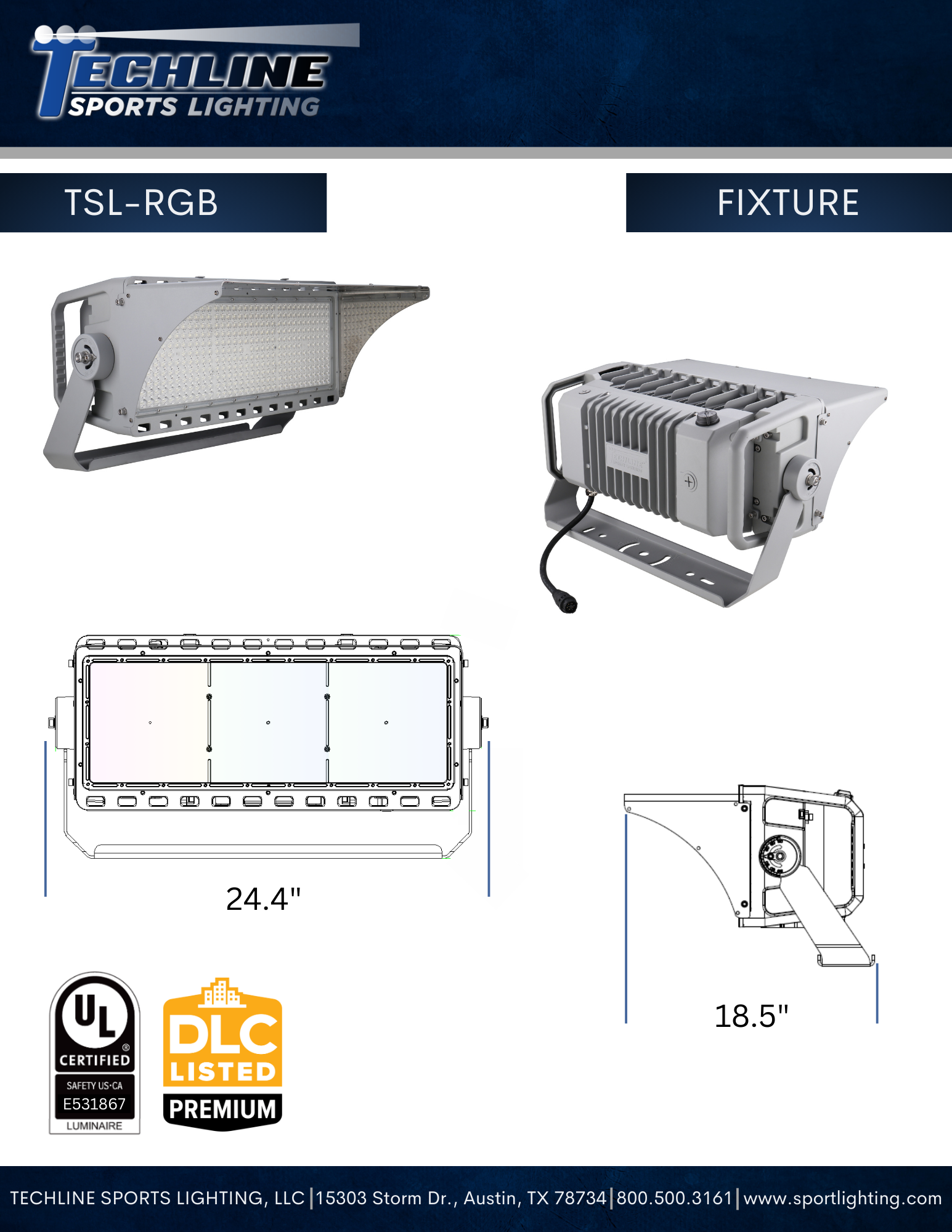 TSL-RGB Fixture CutSheet